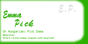 emma pick business card